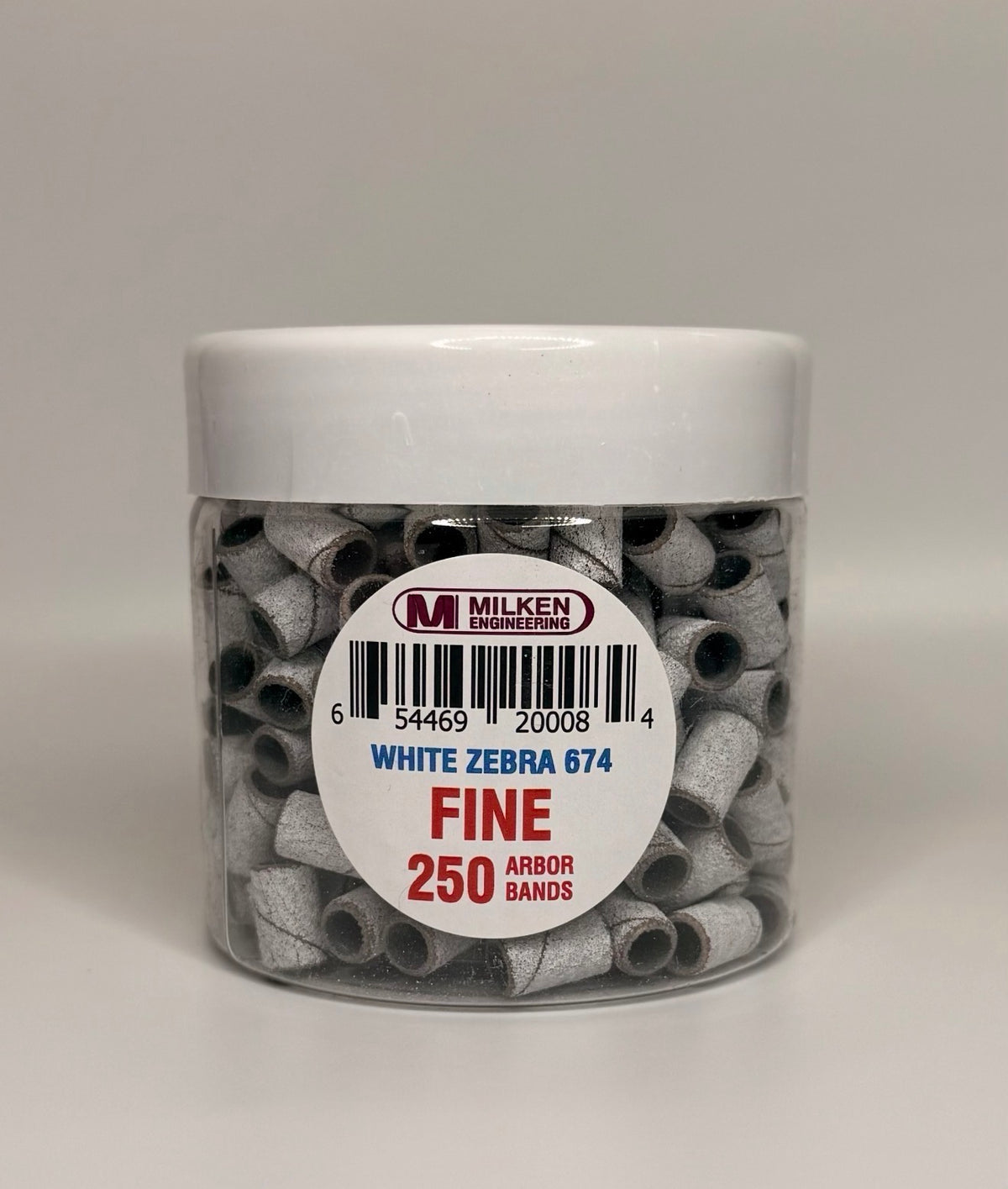 Milken - Fine Zebra Sanding Bands Jar