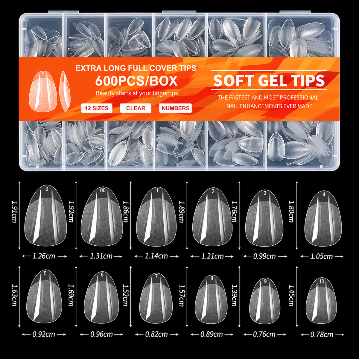 Full Cover Soft Gel Tips #003