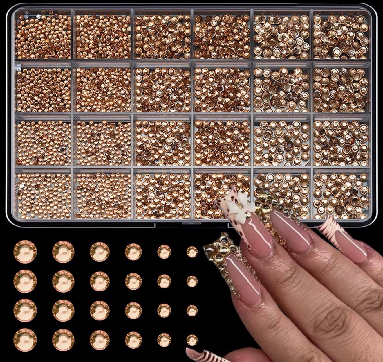 Champagne rhinestones