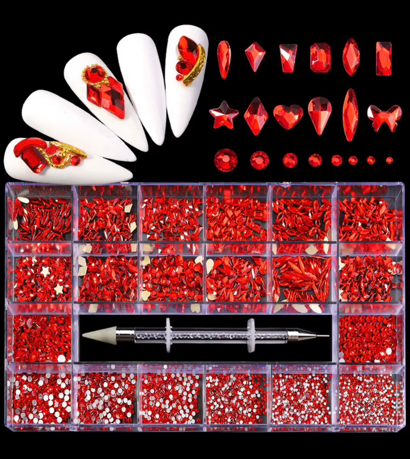 Red Rhinestone Box