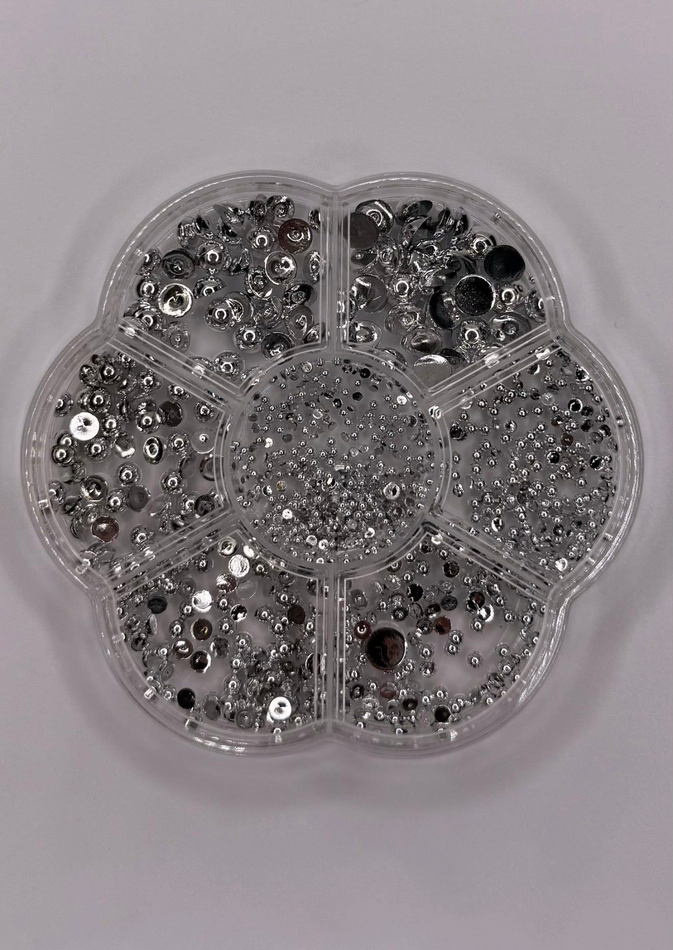 Silver Flat Back Pearls