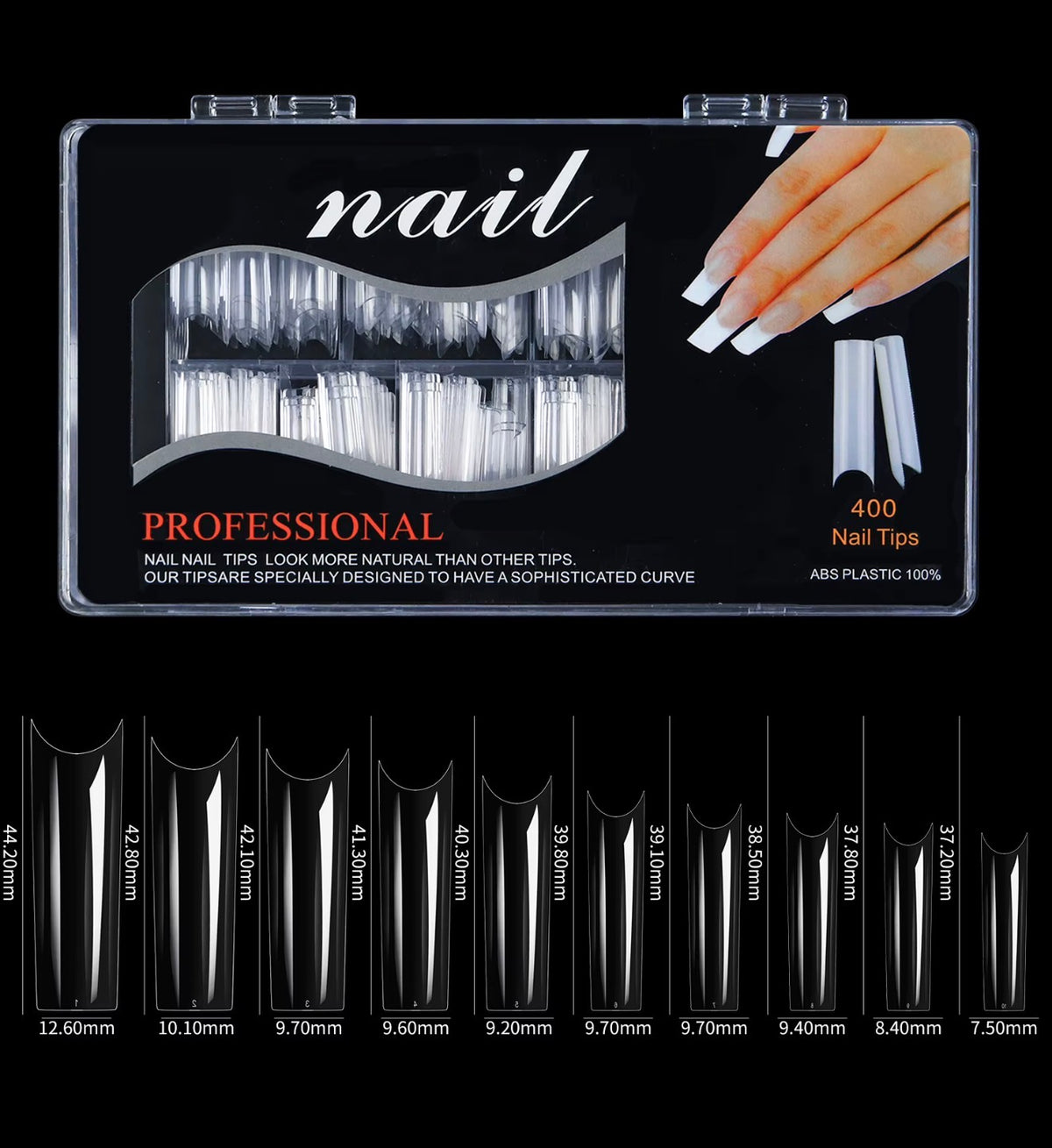 Clear Square Nail Tips #006