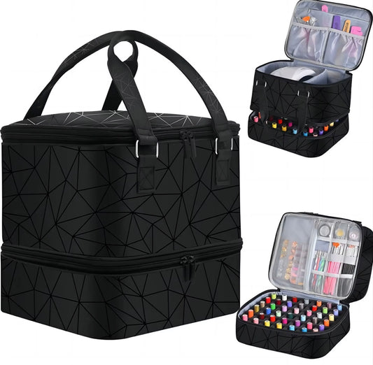 Nail Supply Organizer Black Bag