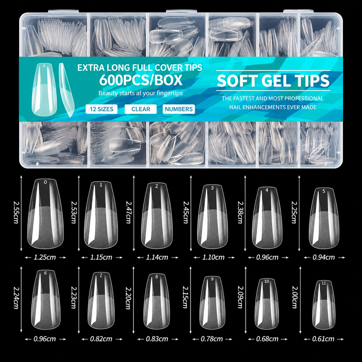 Full Cover Soft Gel Tips #004