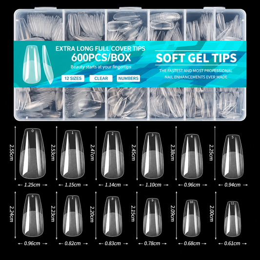 Full Cover Soft Gel Tips #004