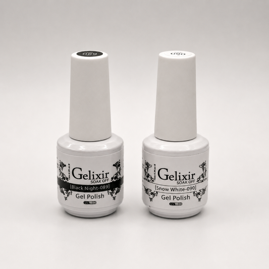 Gelixir - Black & White Gel Polish
