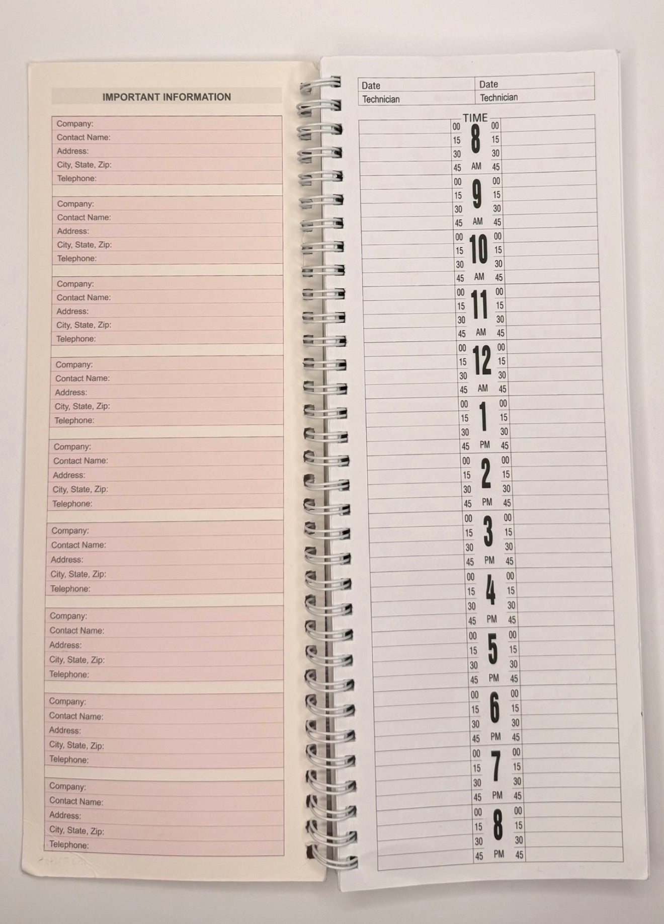 Salon Appointment Book