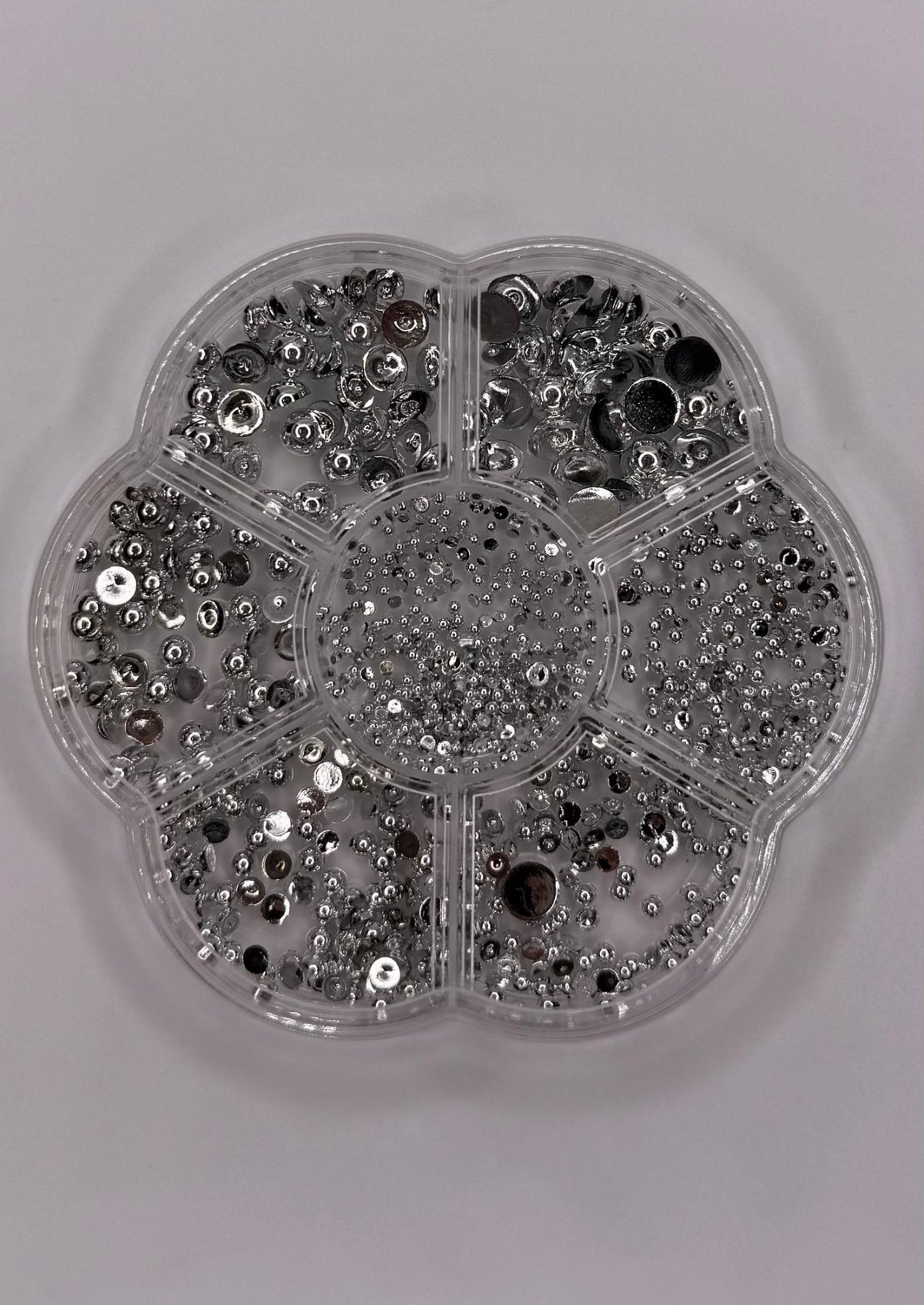 Silver Flat Back Pearls