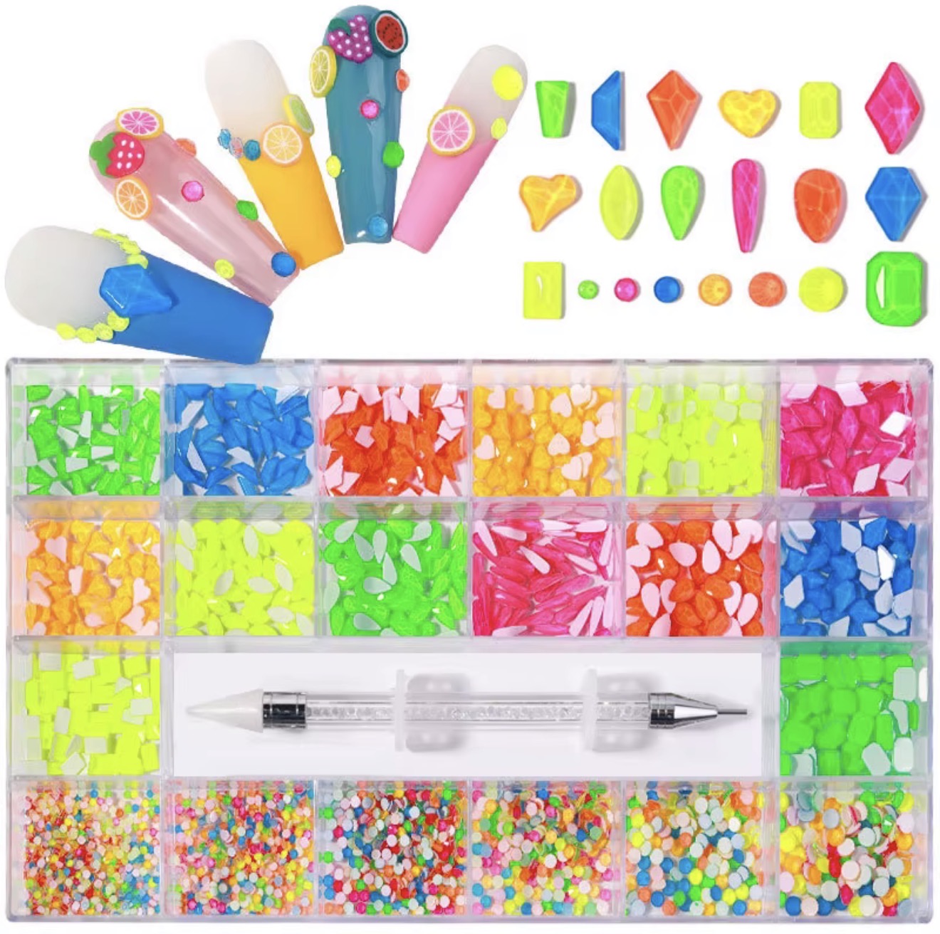 Neon Rhinestone Box