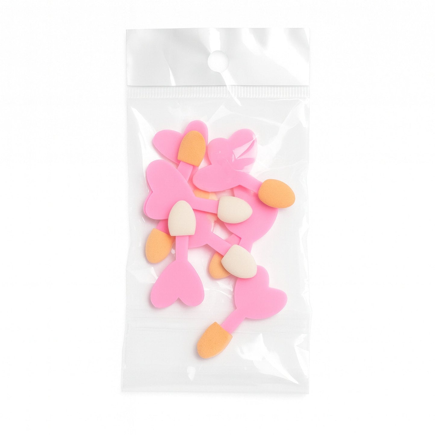 JNS Pink Heart Nail Sponge Brushes - 12PCS