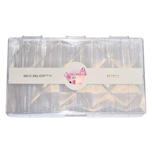 JNS No C-Curve 3XL Coffin Nail Tips - 420PCS