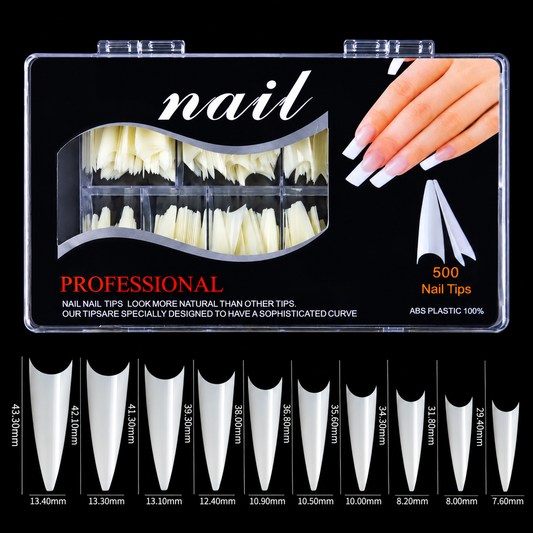 Natural Stiletto Nail Tips #001