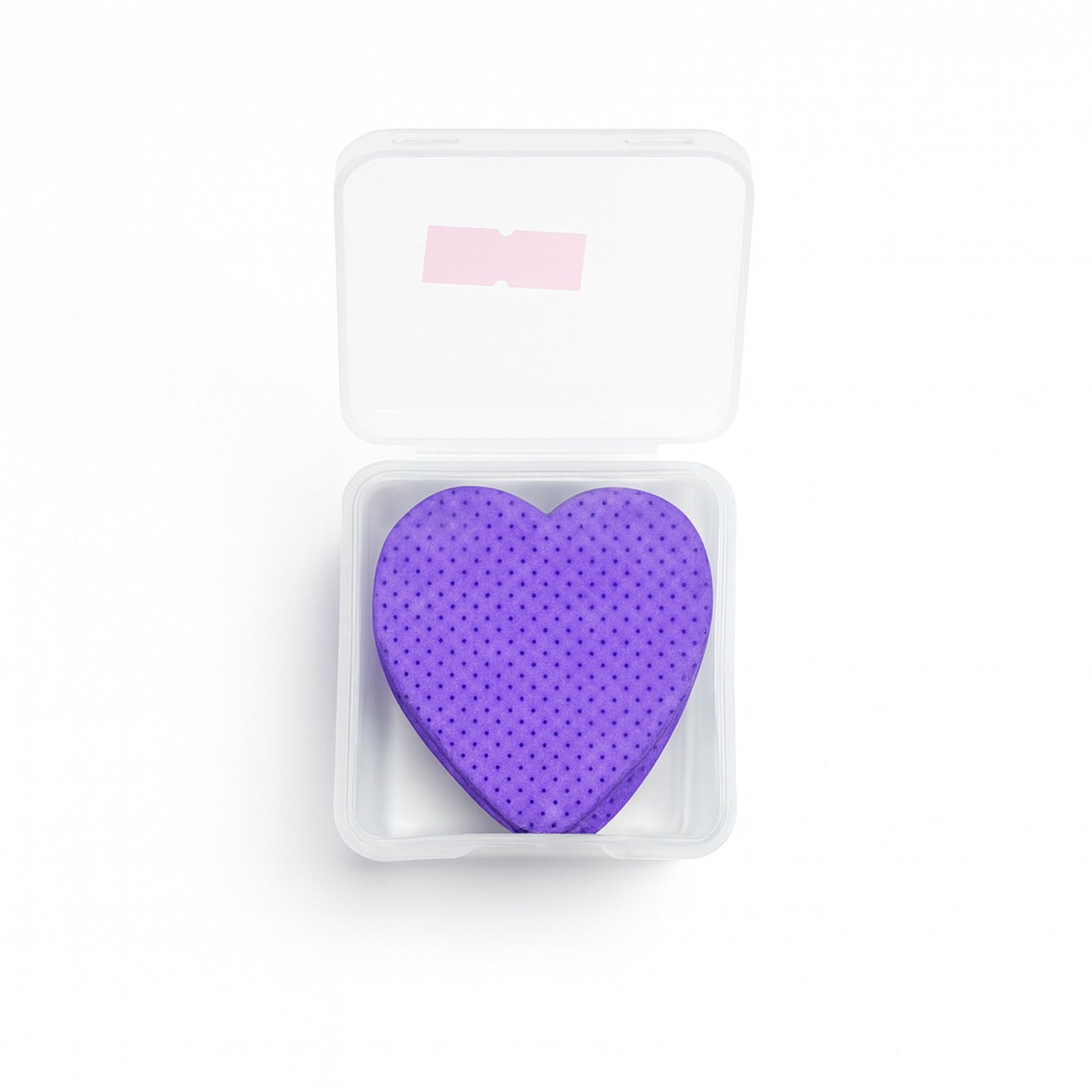 Salon lint-free wipes for nails – purple heart-shaped 200 pieces