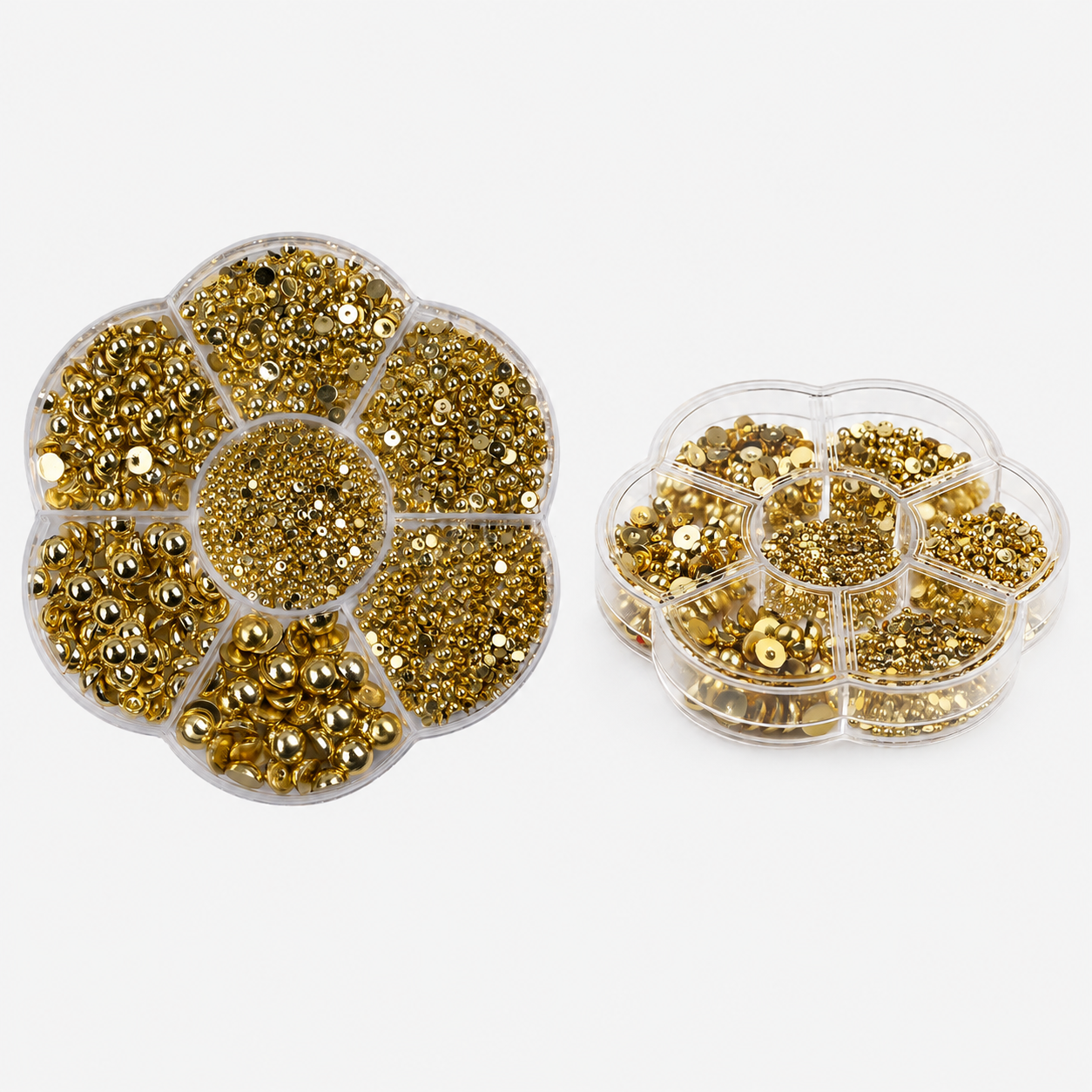 Gold Flat Back Pearls