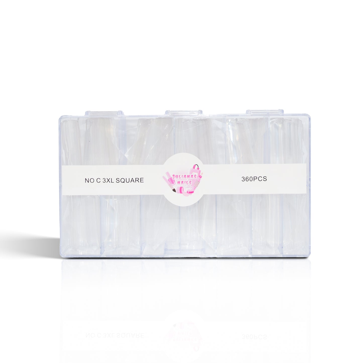 JNS No C-Curve 3XL Square Nail Tips - 360PCS
